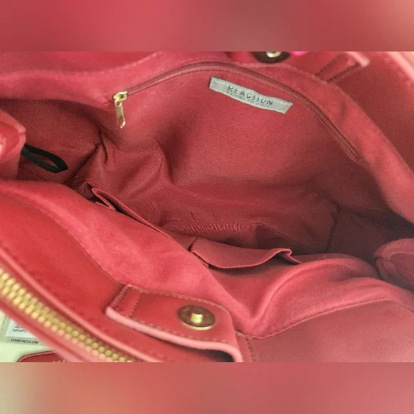Reaction Kenneth Cole Bold Red Satchel - Picture 10 of 10